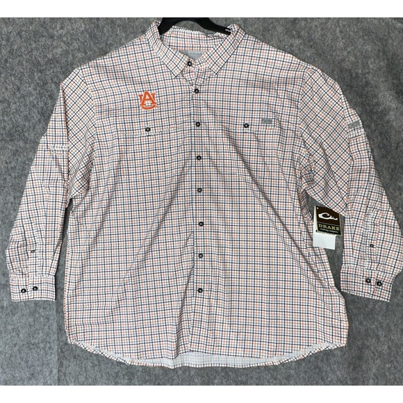 Drake Auburn Univ. long sleeve button down shirt Men's 3XL- NEW (55-7) - Picture 1 of 8